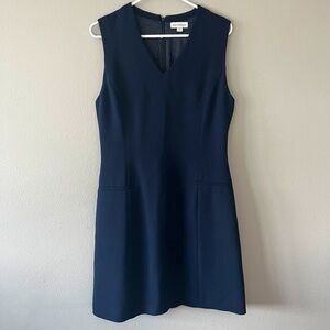 Ann Taylor Navy Fitted Sheath Dress Sz 10